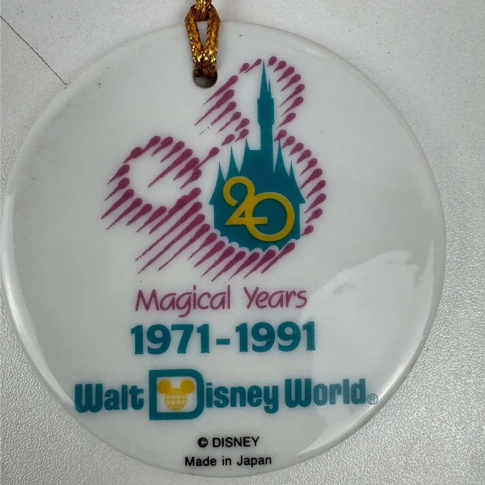Vtg 1991 Disney World‎ 20th Anniversary Ornament Mickey Minnie Donald Japan